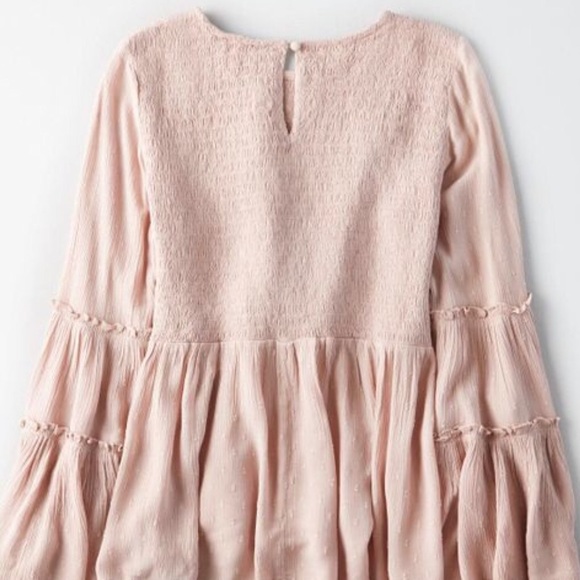 American Eagle Solid Smocked Tunic - Picture 2 of 2